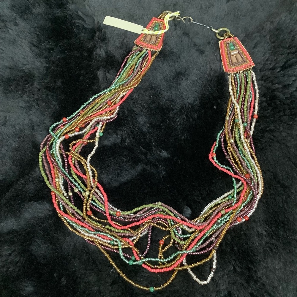 multicolor beads Afro style necklace